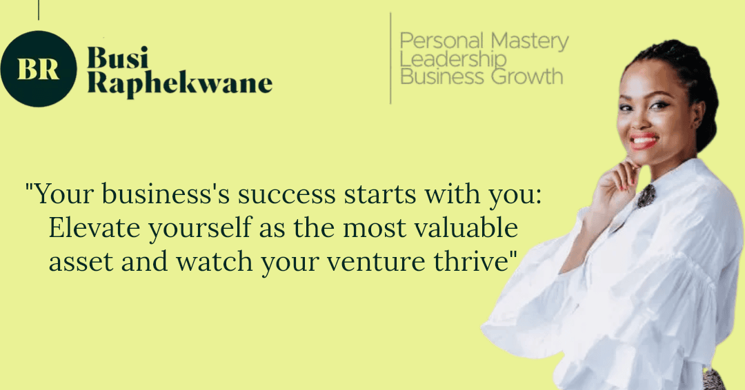 Building your personal value: focusing on growing the most important asset in your business ''YOU''